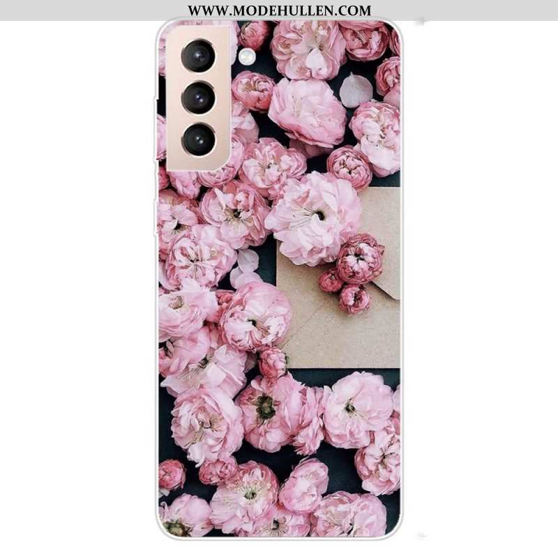 Handyhülle Für Samsung Galaxy S22 Plus 5G Pinke Blumen
