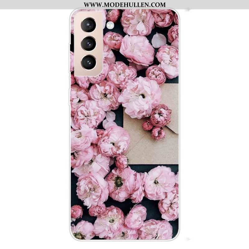 Handyhülle Für Samsung Galaxy S22 Plus 5G Pinke Blumen