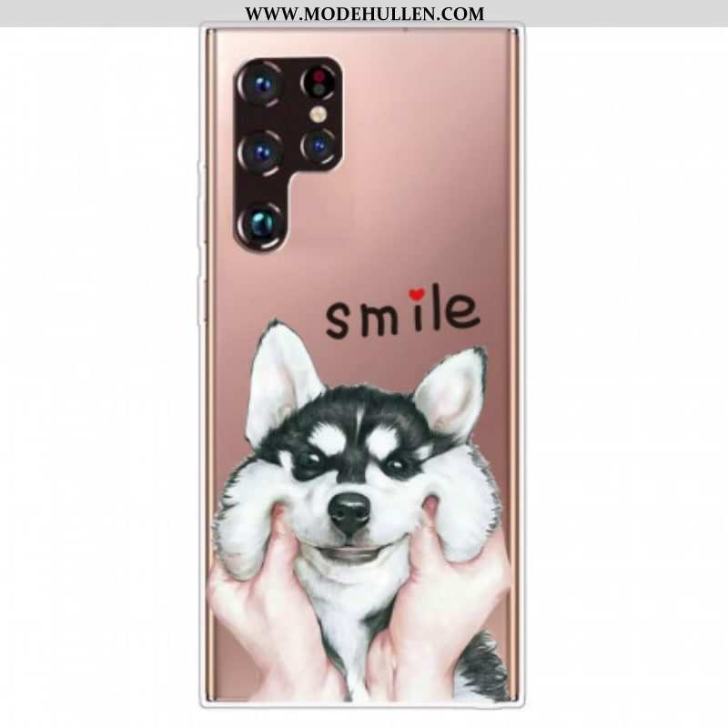 Handyhülle Für Samsung Galaxy S22 Ultra 5G Lächle Hund