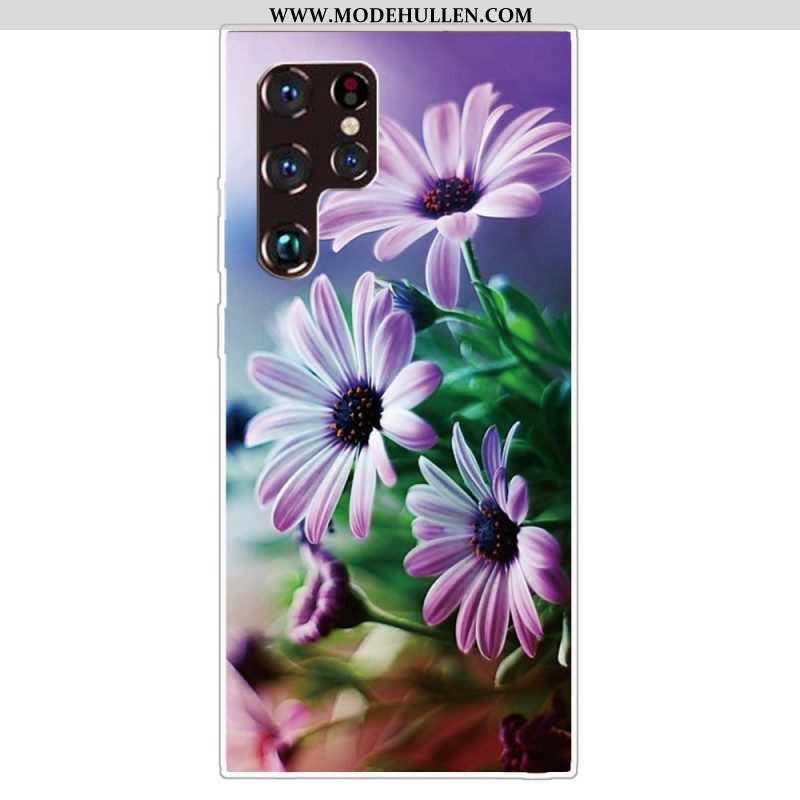 Handyhülle Für Samsung Galaxy S22 Ultra 5G Realistische Blumen