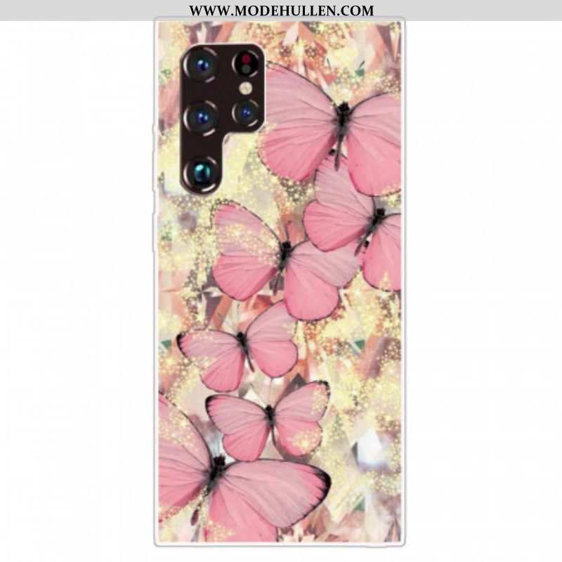 Handyhülle Für Samsung Galaxy S22 Ultra 5G Schmetterlinge Schmetterlinge