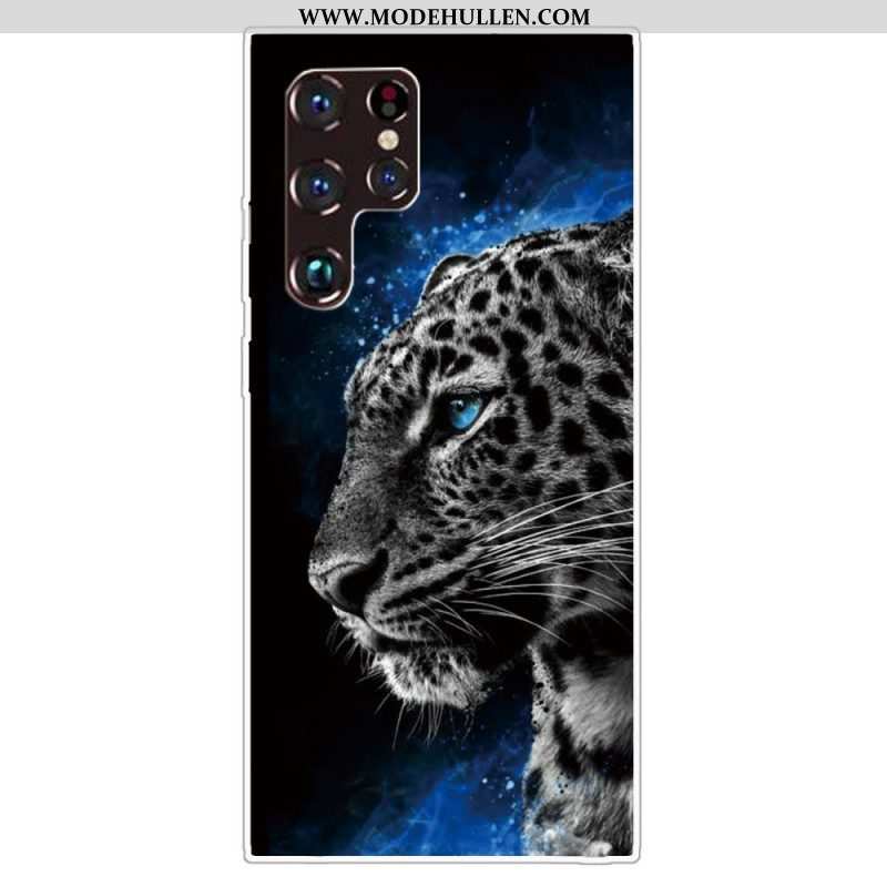 Handyhülle Für Samsung Galaxy S22 Ultra 5G Tigergesicht