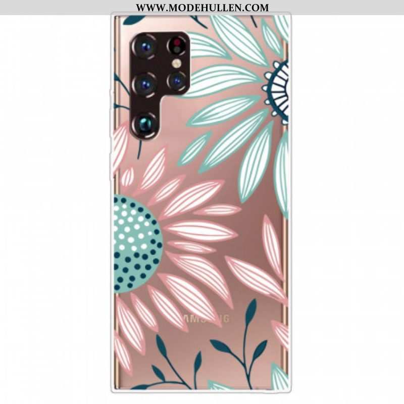 Handyhülle Für Samsung Galaxy S22 Ultra 5G Transparente Eine Blume