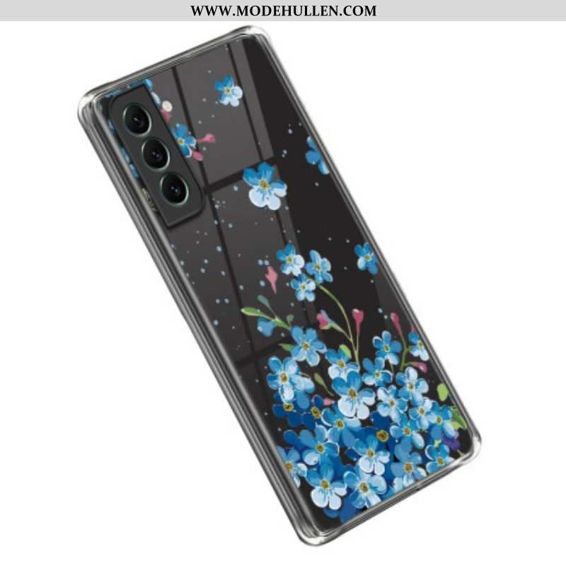 Handyhülle Für Samsung Galaxy S23 Plus 5G Blaue Blumen