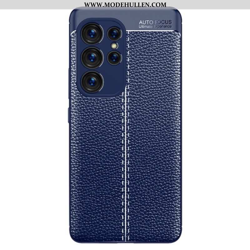 Handyhülle Für Samsung Galaxy S23 Ultra 5G Doppellinien-litschi-ledereffekt