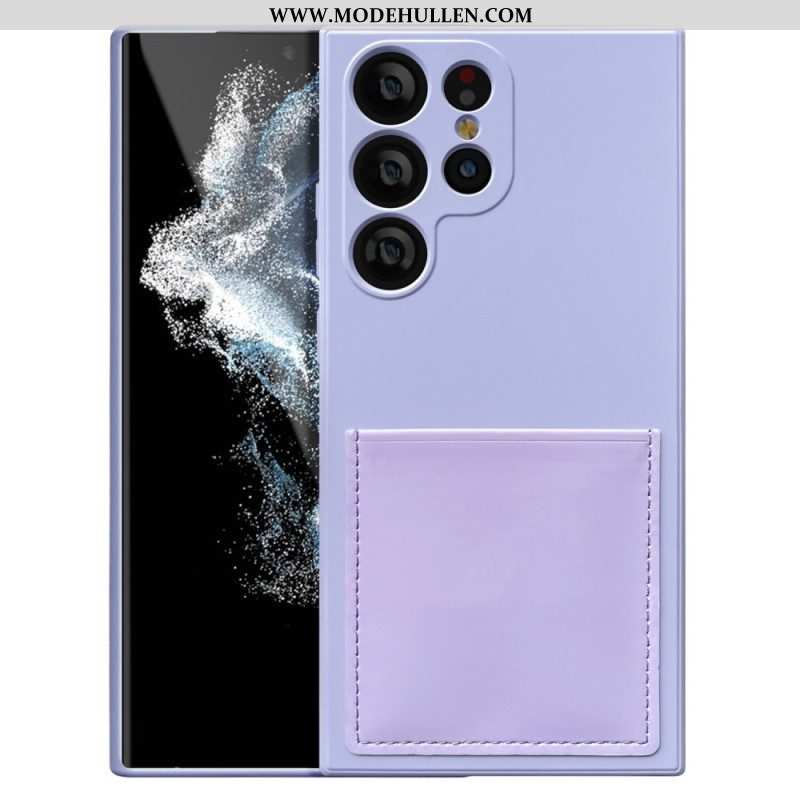 Handyhülle Für Samsung Galaxy S23 Ultra 5G Kartenhalter Aus Flüssigem Silikon