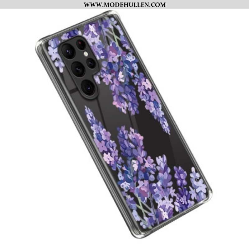 Handyhülle Für Samsung Galaxy S23 Ultra 5G Nahtlose Lila Blumen