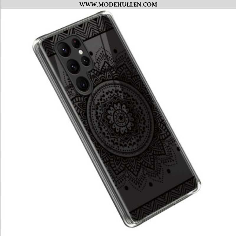 Handyhülle Für Samsung Galaxy S23 Ultra 5G Schwarzes Mandala