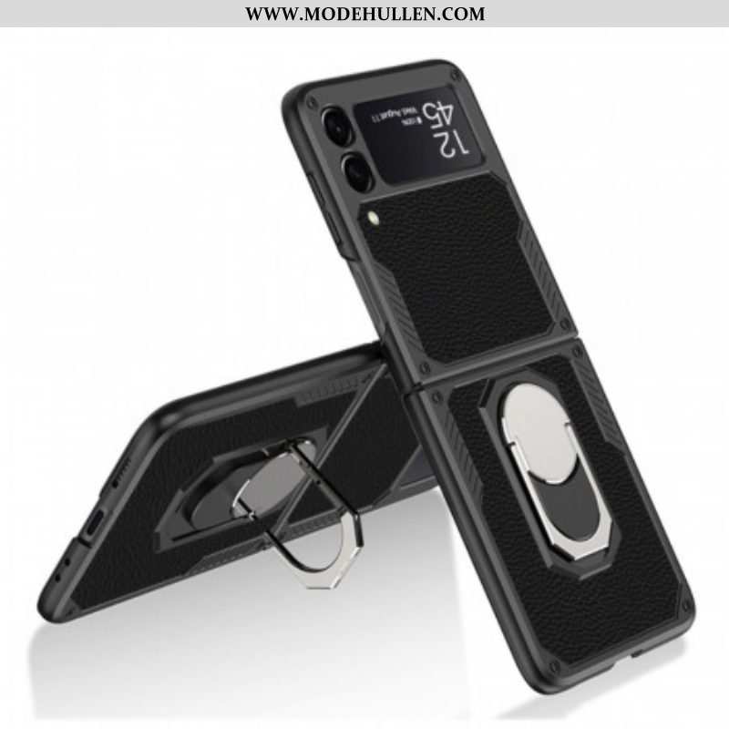 Handyhülle Für Samsung Galaxy Z Flip 3 5G Flip Case Gkk-stützring Aus Leder