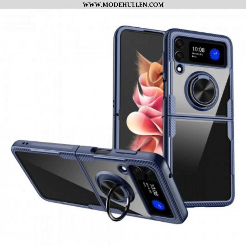 Handyhülle Für Samsung Galaxy Z Flip 3 5G Flip Case Magnetischer Ring-hybrid
