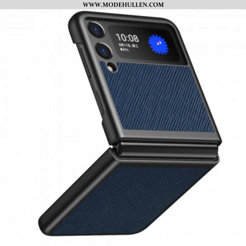 Handyhülle Für Samsung Galaxy Z Flip 3 5G Flip Case Strukturierter Lederstil