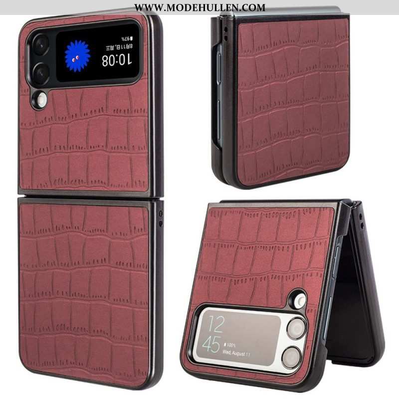 Handyhülle Für Samsung Galaxy Z Flip 4 Flip Case Krokodilleder-stil