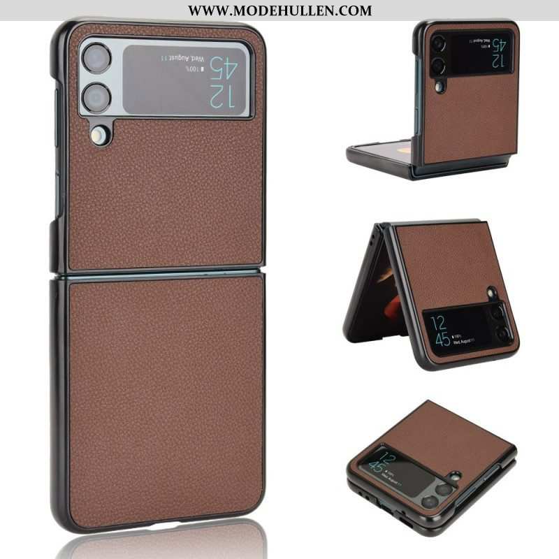 Handyhülle Für Samsung Galaxy Z Flip 4 Flip Case Litschi-leder-textur