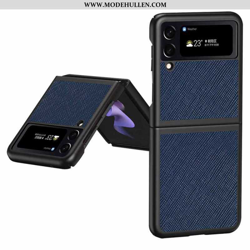 Handyhülle Für Samsung Galaxy Z Flip 4 Flip Case Strukturierter Lederstil