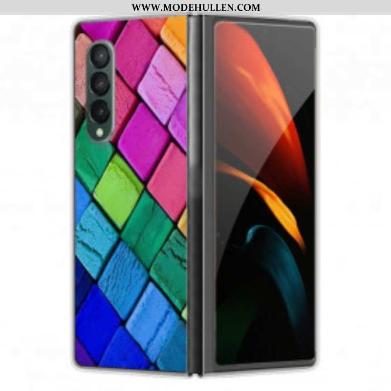 Handyhülle Für Samsung Galaxy Z Fold 3 5G Farbige Würfel