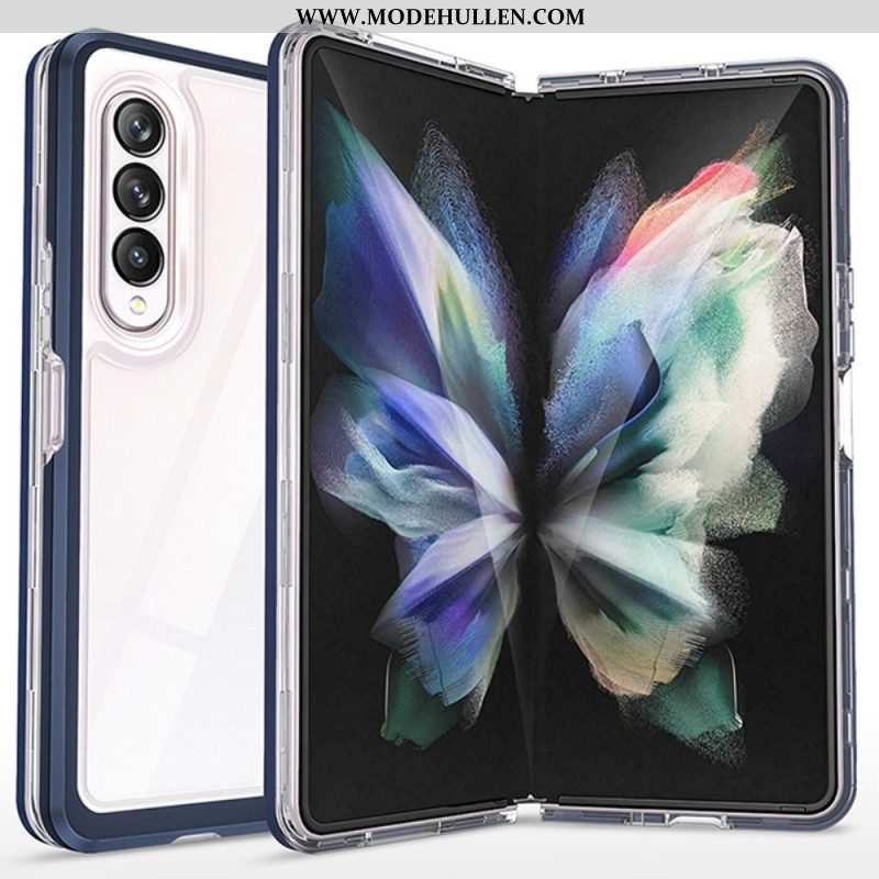 Handyhülle Für Samsung Galaxy Z Fold 3 5G Transparente Hybrid-farbkanten