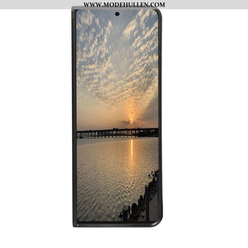 Handyhülle Für Samsung Galaxy Z Fold 4 Kunstleder Aus Krokodillederimitat