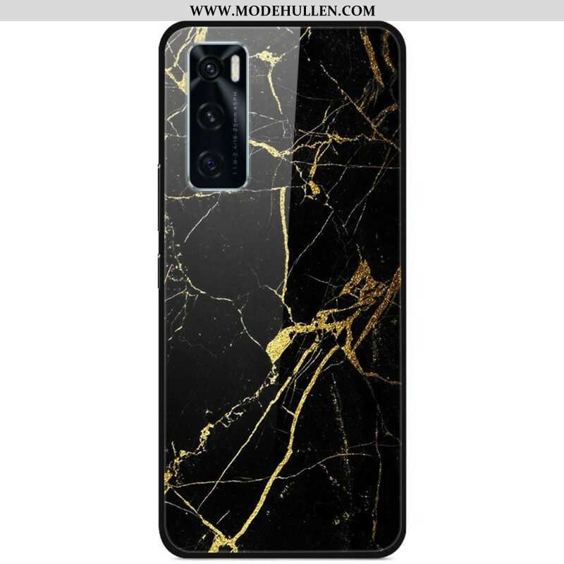 Handyhülle Für Vivo Y70 Supreme Marble Gehärtetes Glas