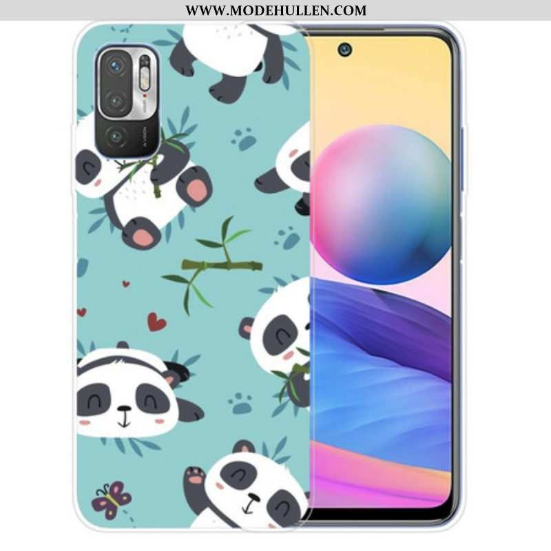 Handyhülle Für Xiaomi Redmi Note 10 5G Ein Haufen Pandas