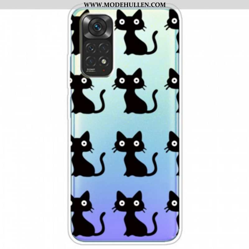 Handyhülle Für Xiaomi Redmi Note 11 / 11S Mehrere Schwarze Katzen