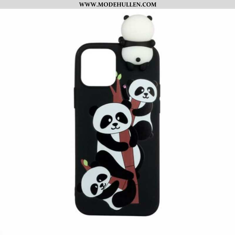 Handyhülle Für iPhone 13 Mini 3d-pandas Auf Bambus