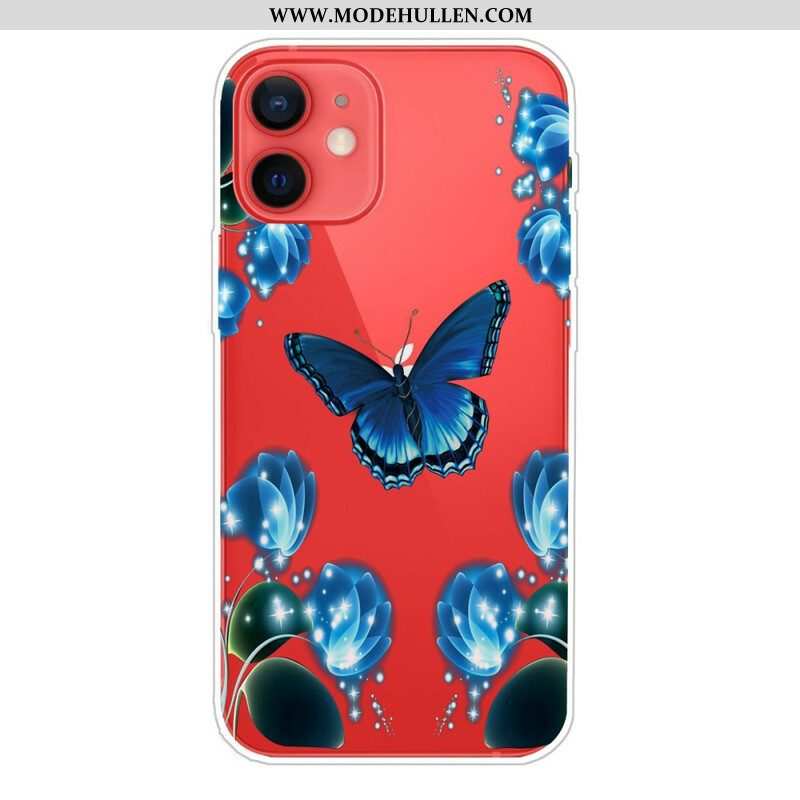 Handyhülle Für iPhone 13 Mini Schmetterlinge Schmetterlinge