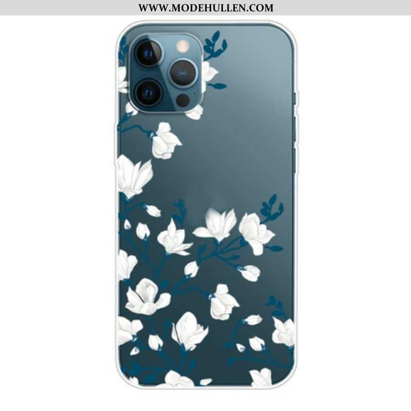 Handyhülle Für iPhone 13 Pro Max Weiße Blumen