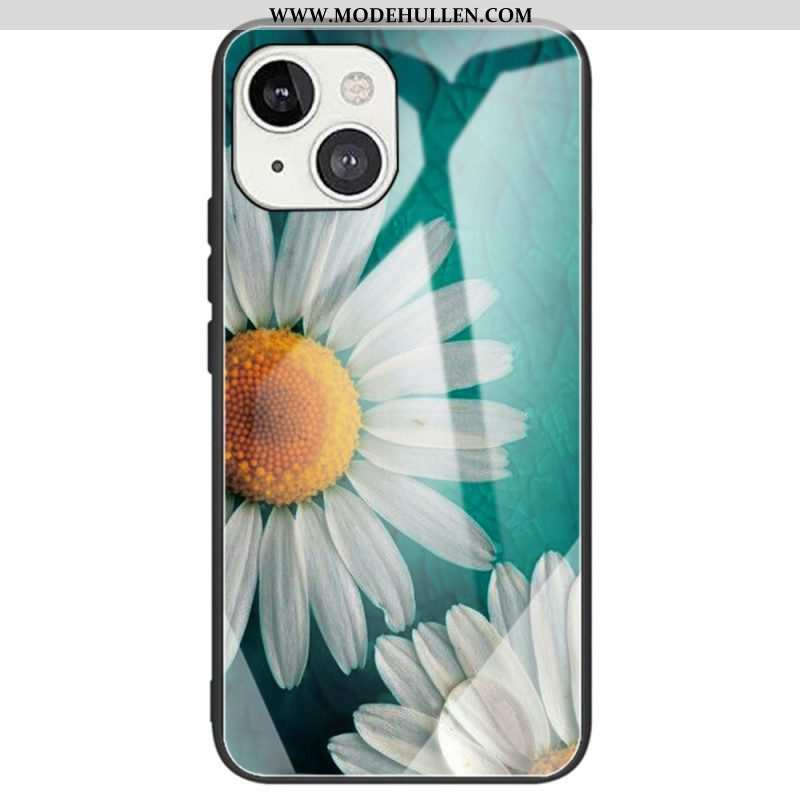 Handyhülle Für iPhone 14 Blumen Aus Gehärtetem Glas