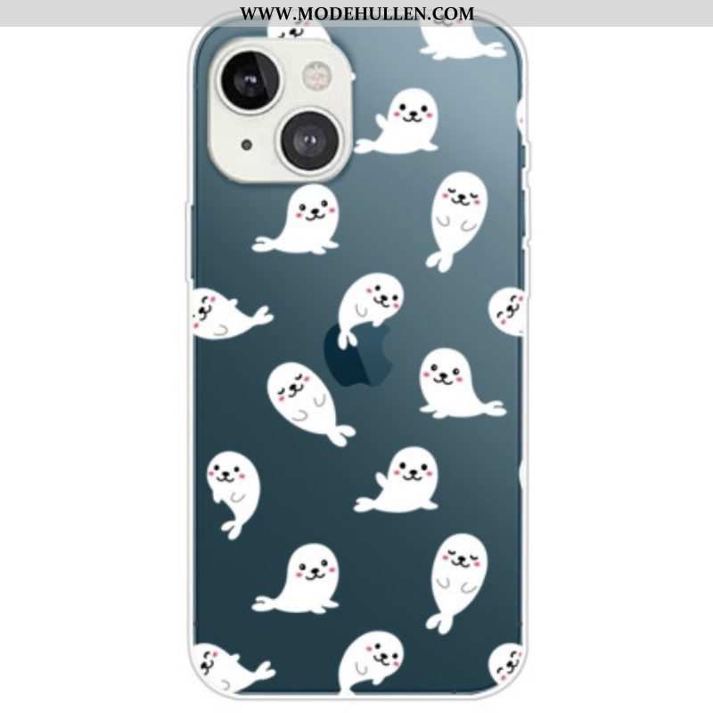 Handyhülle Für iPhone 14 Plus Nahtloser Seelöwen-spaß
