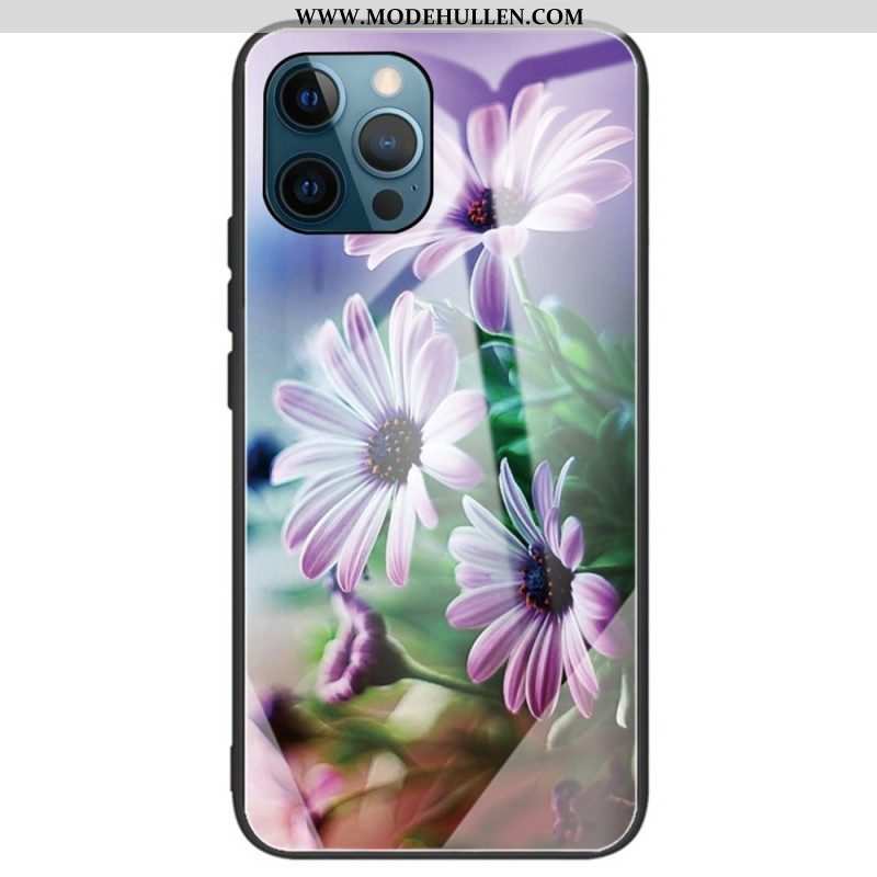 Handyhülle Für iPhone 14 Pro Max Blumen Aus Gehärtetem Glas