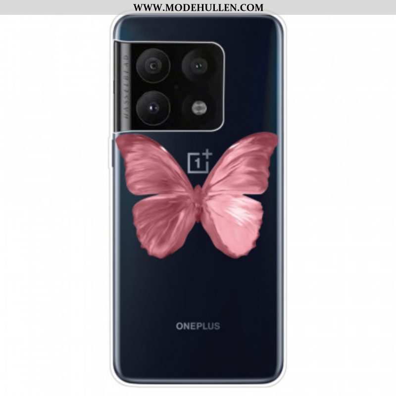 Hülle Für OnePlus 10 Pro 5G Rosa Schmetterlingsschlauch