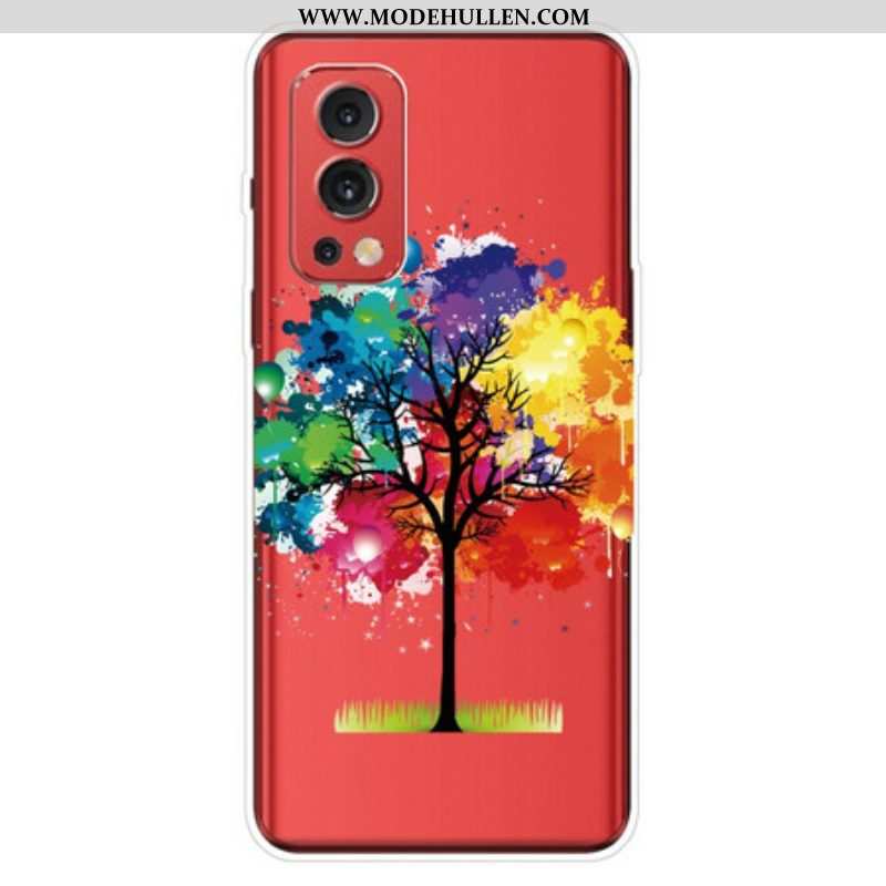 Hülle Für OnePlus Nord 2 5G Nahtloser Aquarellbaum