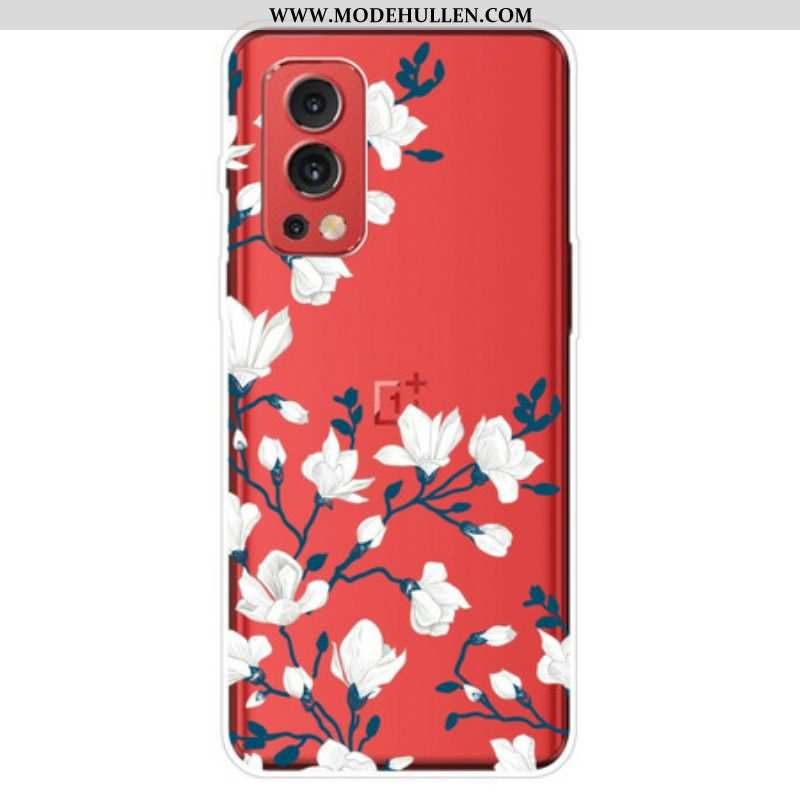 Hülle Für OnePlus Nord 2 5G Weiße Blumen