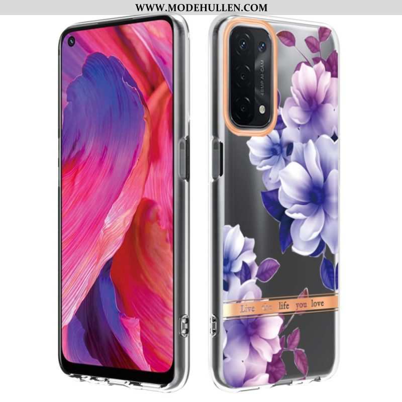 Hülle Für Oppo A54 5G / A74 5G Nahtlose Blumen