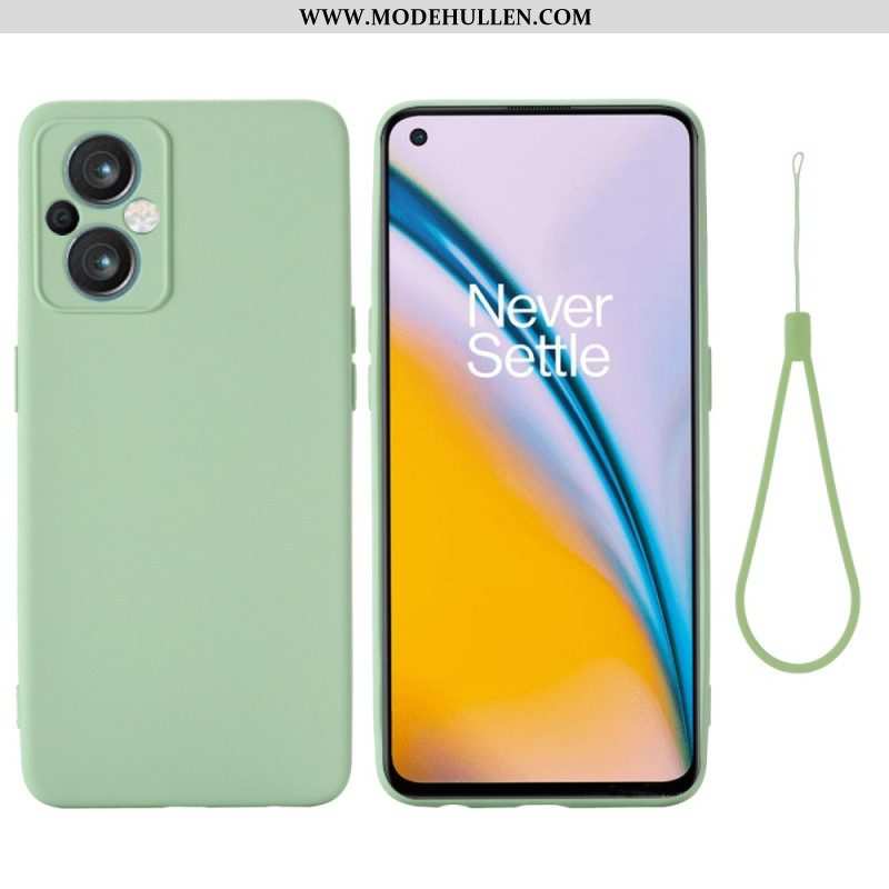 Hülle Für Oppo Reno 8 Lite Mit Kordel Riemchen Aus Flüssigem Silikon