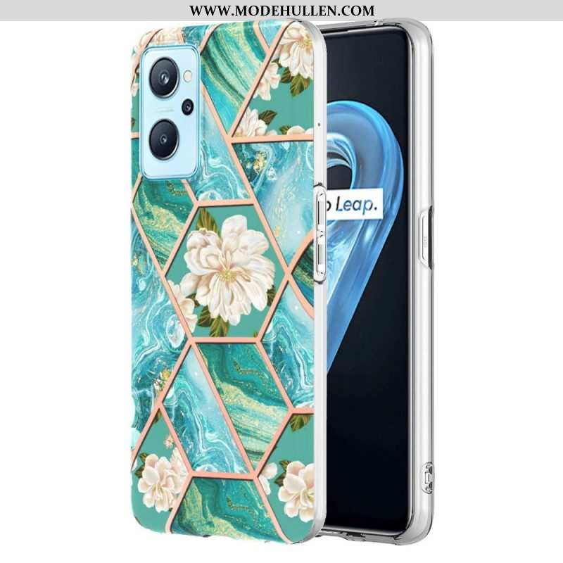 Hülle Für Realme 9i Geometrischer Marmor Und Blumen