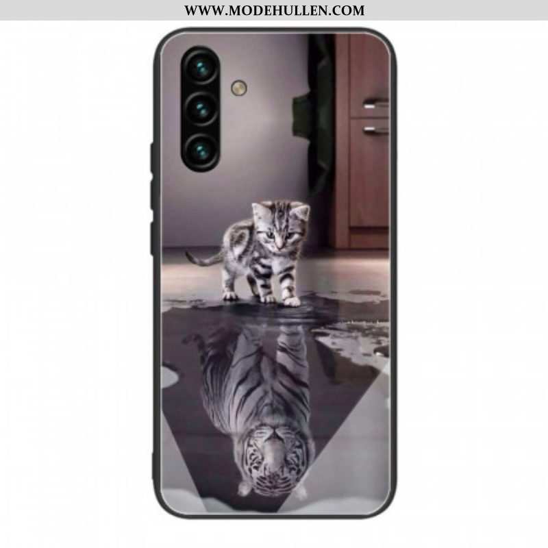 Hülle Für Samsung Galaxy A13 5G / A04s Ernest Der Tiger Aus Gehärtetem Glas