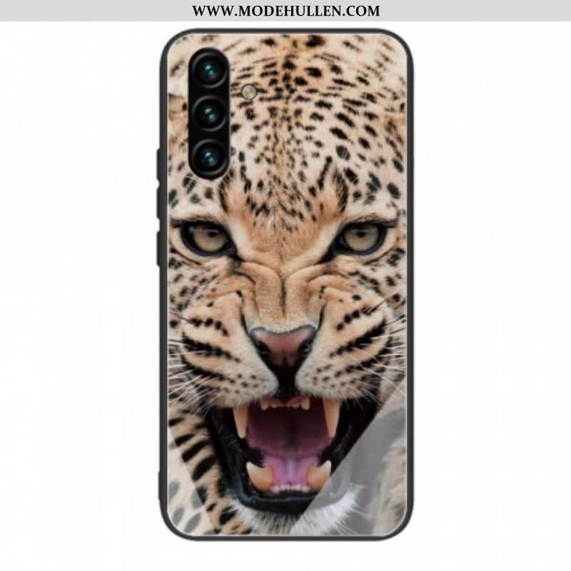 Hülle Für Samsung Galaxy A13 5G / A04s Gehärtetes Leopardenglas