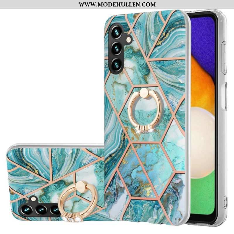 Hülle Für Samsung Galaxy A13 5G / A04s Geometrischer Marmor Mit Ringunterstützung