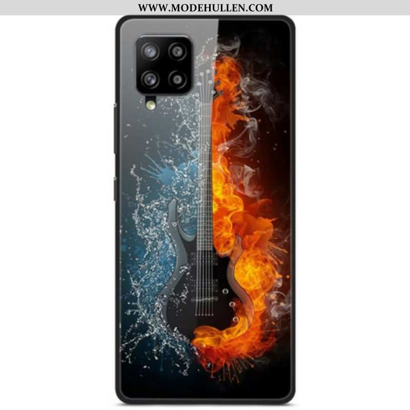 Hülle Für Samsung Galaxy A42 5G Gitarre Aus Gehärtetem Glas