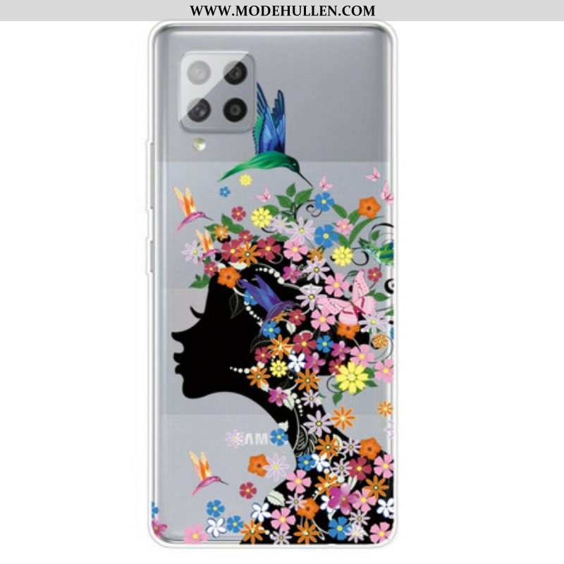 Hülle Für Samsung Galaxy A42 5G Hübscher Blumenkopf