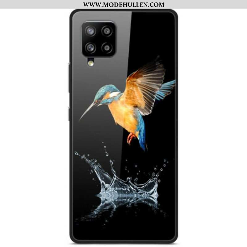 Hülle Für Samsung Galaxy A42 5G Kronenvogel Aus Gehärtetem Glas