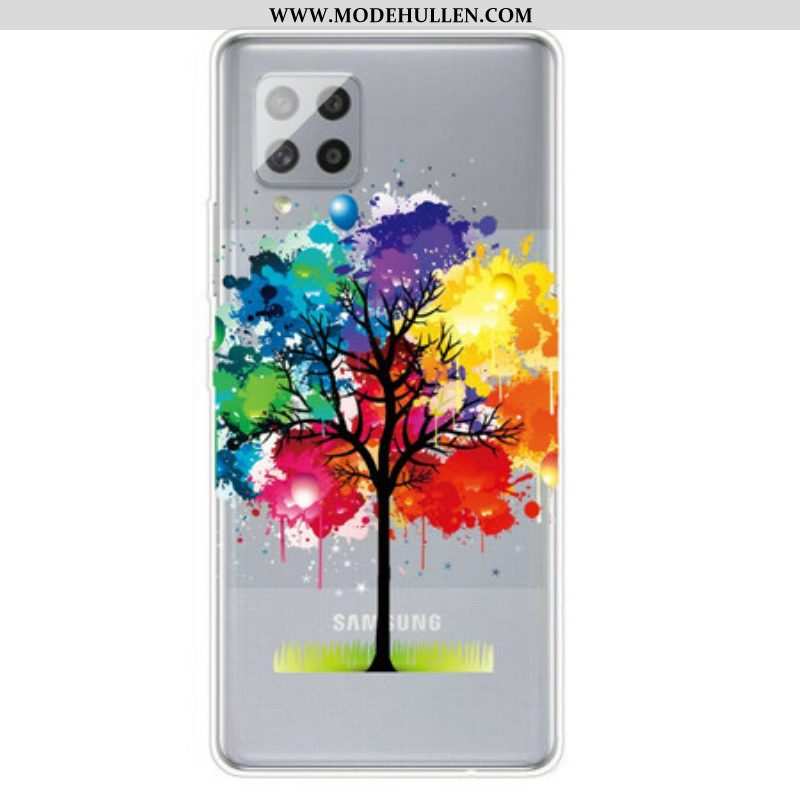 Hülle Für Samsung Galaxy A42 5G Nahtloser Aquarellbaum