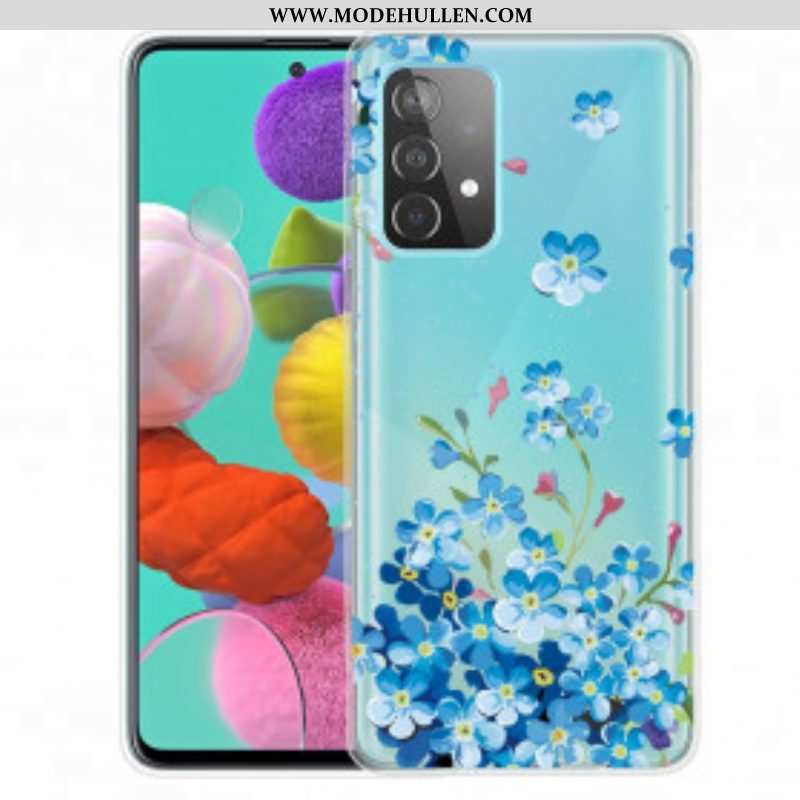 Hülle Für Samsung Galaxy A52 4G / A52 5G / A52s 5G Blaue Blumen