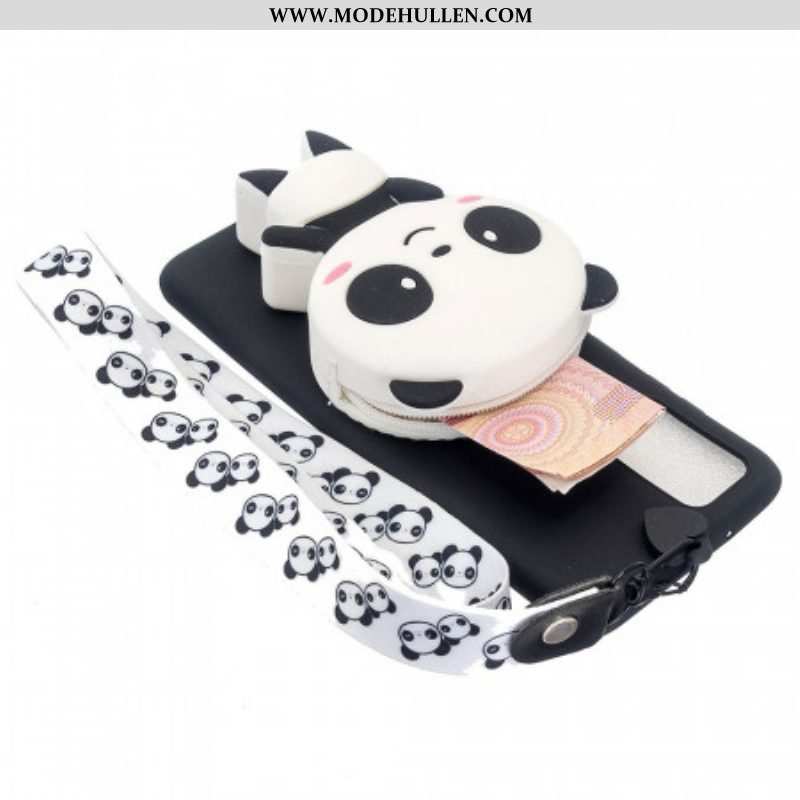 Hülle Für Samsung Galaxy A53 5G 3d-panda Mit Karabiner-lanyard