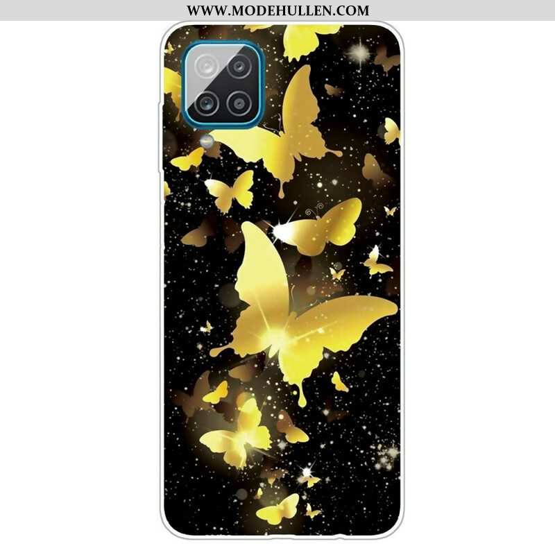 Hülle Für Samsung Galaxy M12 / A12 Königliche Schmetterlinge