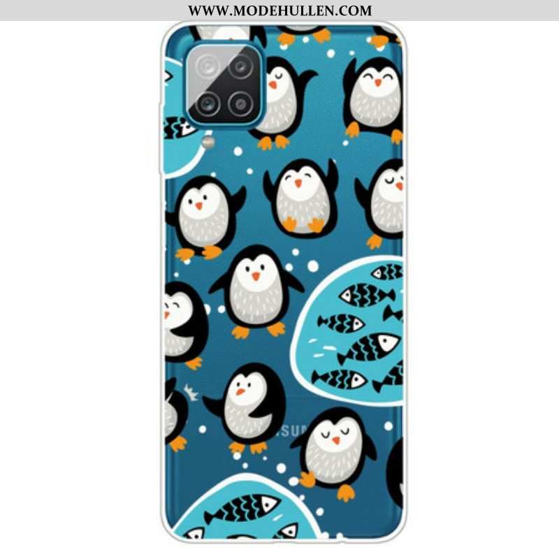 Hülle Für Samsung Galaxy M12 / A12 Pinguine Und Fische