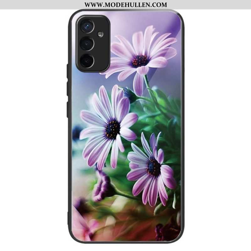 Hülle Für Samsung Galaxy M13 Blumen Aus Gehärtetem Glas