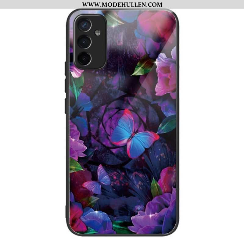 Hülle Für Samsung Galaxy M13 Schmetterlingsvariation Aus Gehärtetem Glas