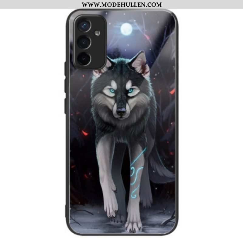 Hülle Für Samsung Galaxy M13 Wolf Aus Gehärtetem Glas